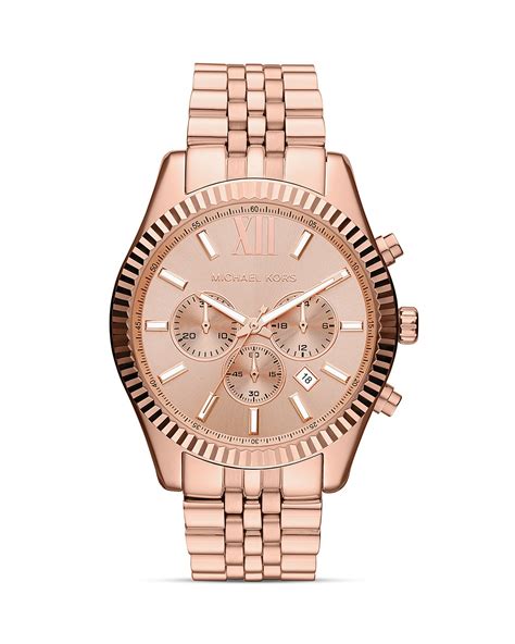 michael kors rose gold watch water resistant|rose gold mk watch men.